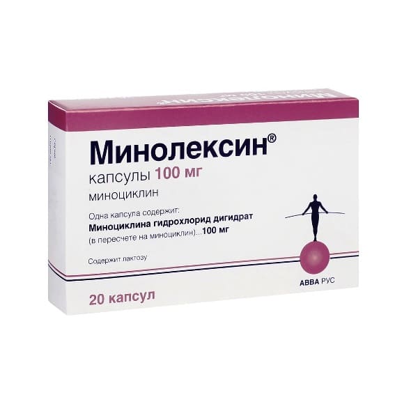 Minolexin 100 mg 20 capsules